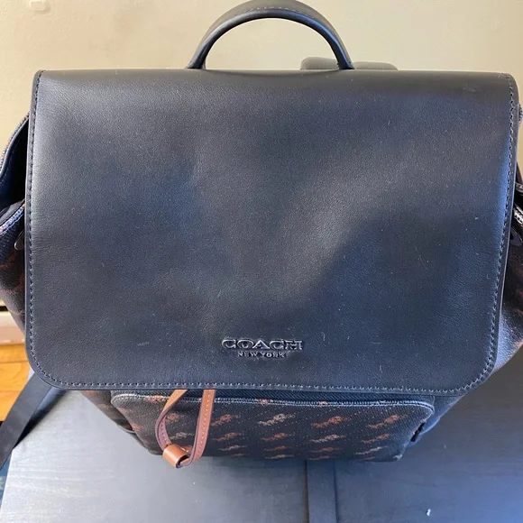 Coach Turner Backpack With Horse And Carriage Dot Print - Picture 2 of 12